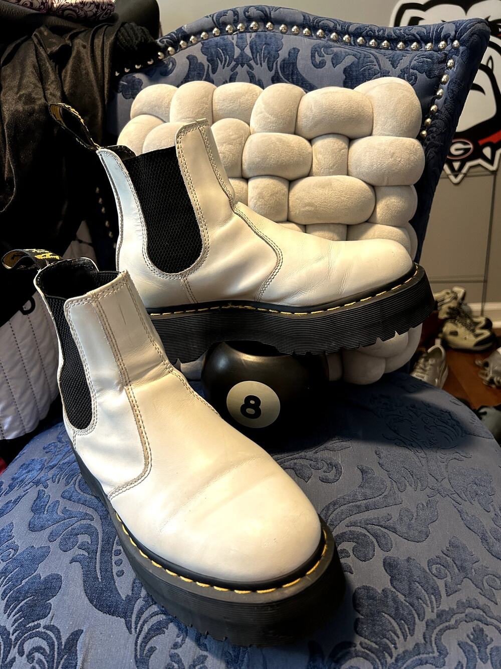 Dr Martens Quad White Chelsea Size 9/EU 41